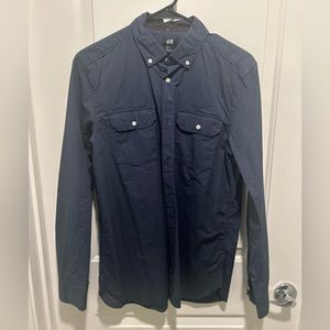 Regular Fit Linen Button Down Shirt